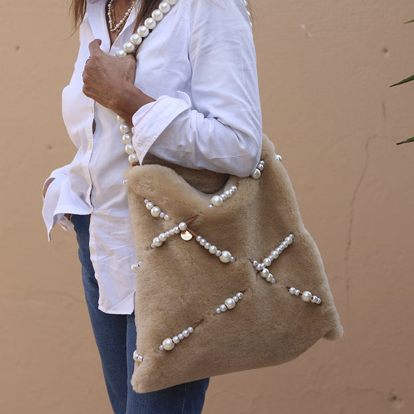 alameda turquesa LEO XXL the shearling bag