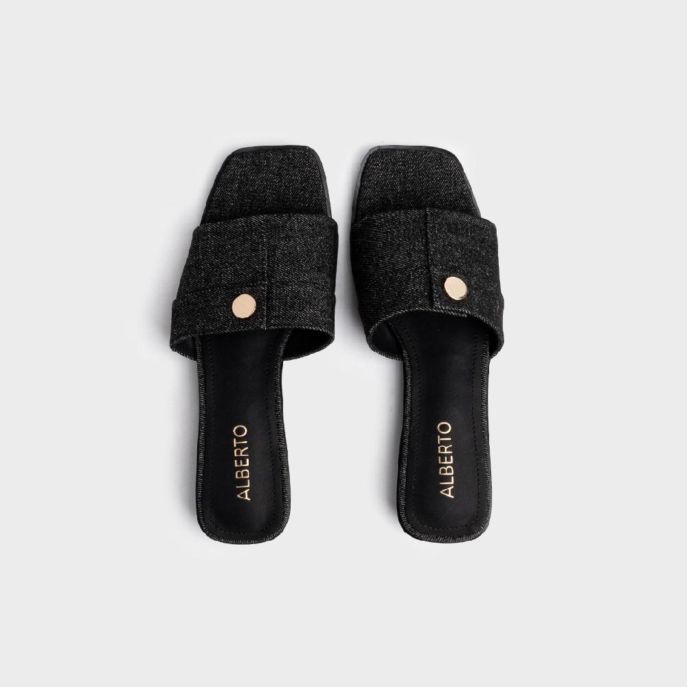 Alberto Women's Brynly Denim Flat Sandals