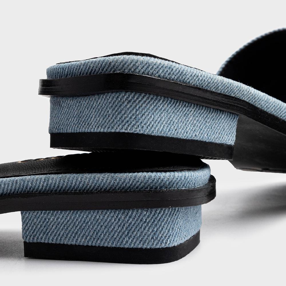 Alberto Women's Brynly Denim Flat Sandals