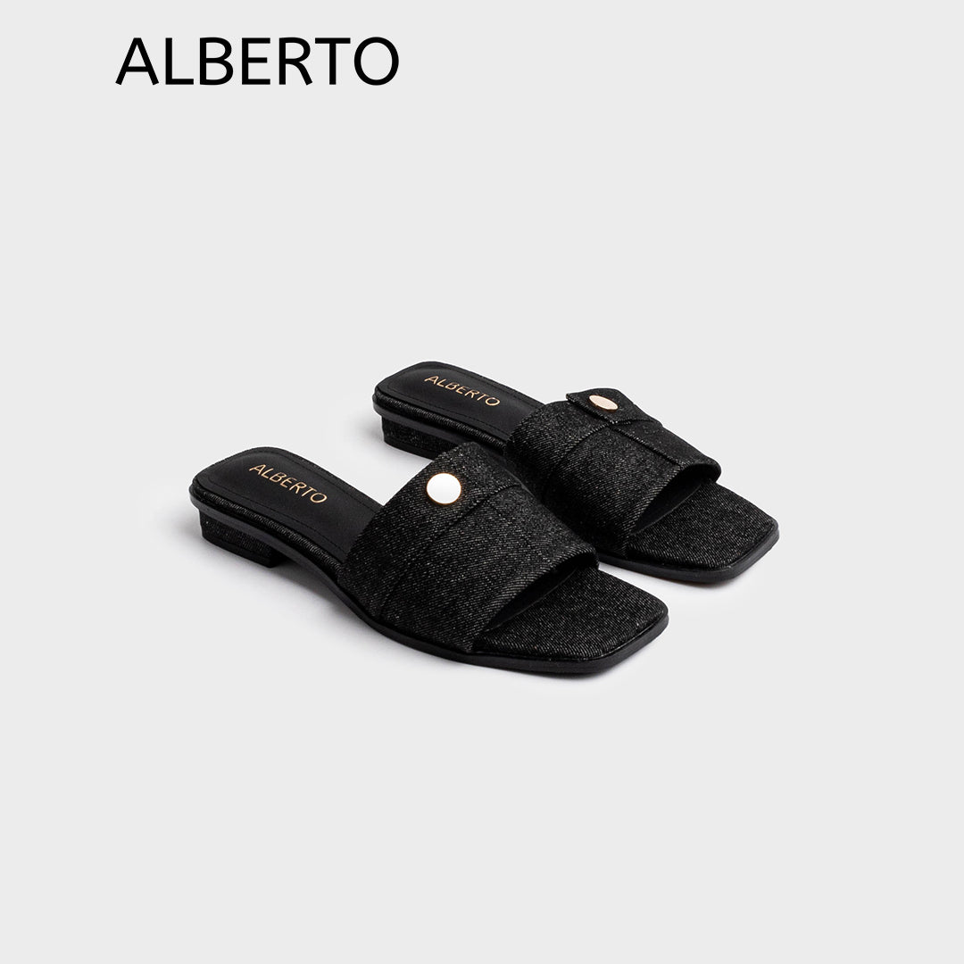 alberto Women's Brynly Denim Flat Sandals
