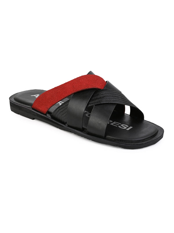 Alberto Torresi Alberto Torresi 270 Trendy Non Stitched Strap Leather Slippers