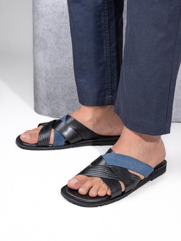 alberto torresi Alberto Torresi 270 Trendy Non Stitched Strap Leather Slippers