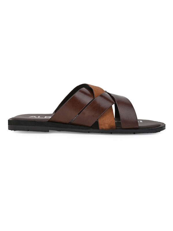Alberto Torresi Alberto Torresi 271 Trendy Non Stitched Strap Leather Slippers