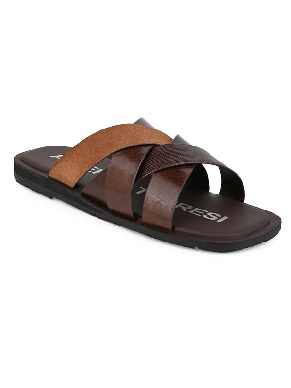 Alberto Torresi Alberto Torresi 271 Trendy Non Stitched Strap Leather Slippers