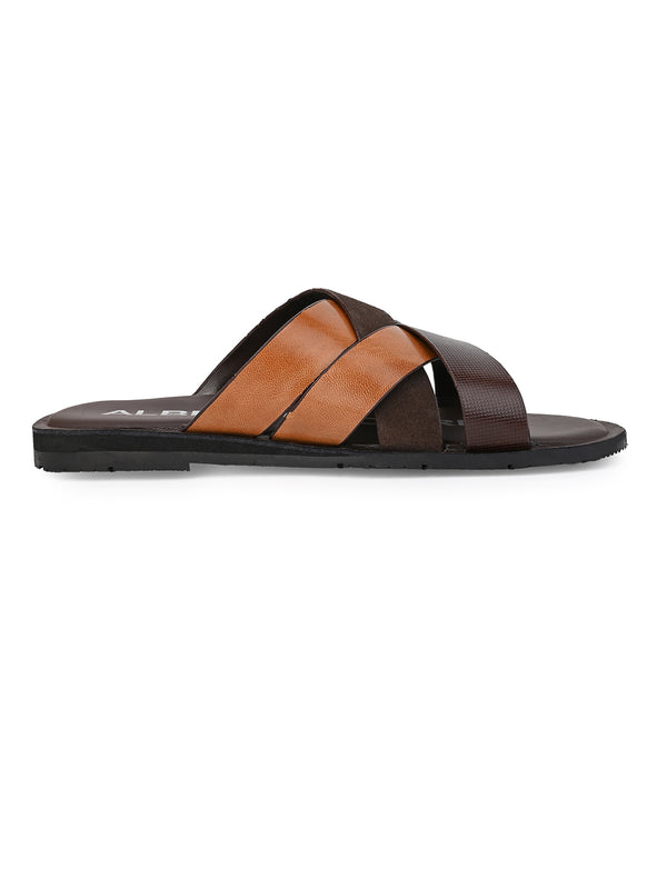 Alberto Torresi Alberto Torresi 271 Trendy Non Stitched Strap Leather Slippers
