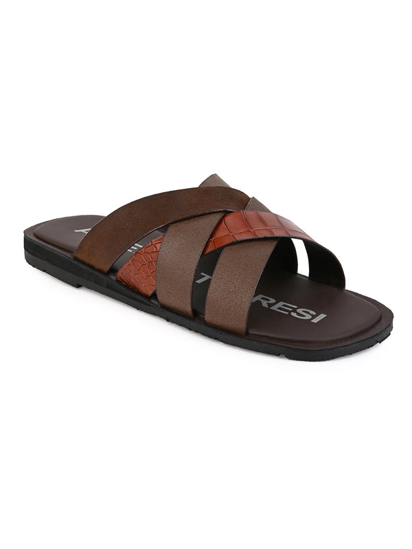 Alberto Torresi Alberto Torresi 272 Trendy Non Stitched Strap Leather Slippers