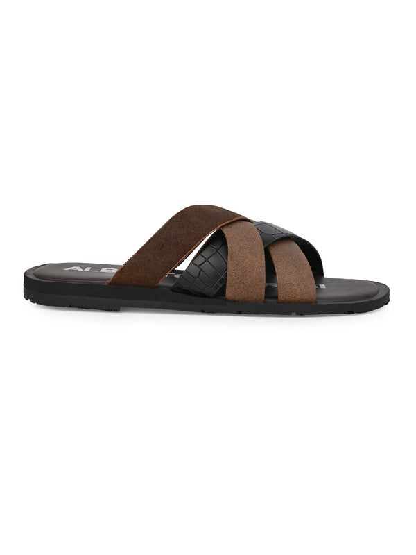 Alberto Torresi Alberto Torresi 272 Trendy Non Stitched Strap Leather Slippers