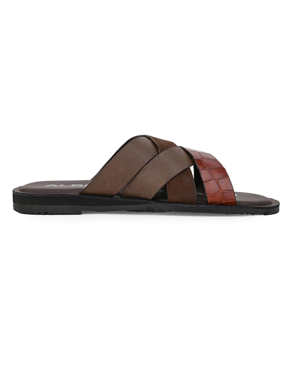 Alberto Torresi Alberto Torresi 272 Trendy Non Stitched Strap Leather Slippers