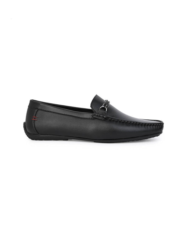 Alberto Torresi Alberto Torresi Black Burnish With TPR Sole Loafers For Men