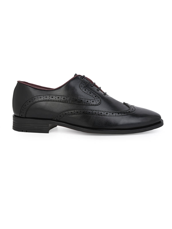 Alberto Torresi Alberto Torresi Black Laser Cut Laceup Formal Shoes