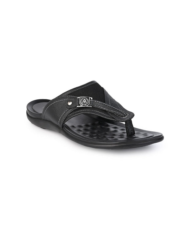 Alberto Torresi Alberto Torresi Black Leather Comfort Slippers