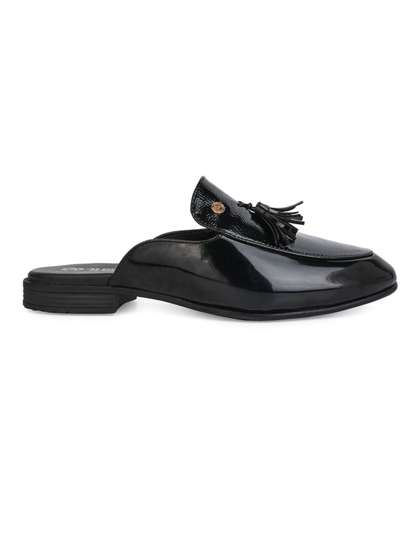 Alberto Torresi Alberto Torresi Black Tassel Patent Mule