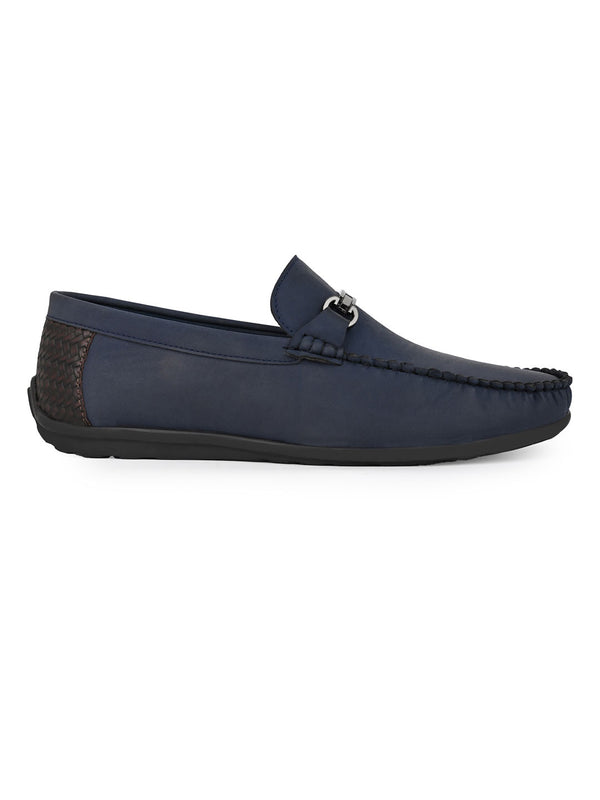 Alberto Torresi Alberto Torresi Blue Nubuck With Mattel Accent Slip On Loaffers