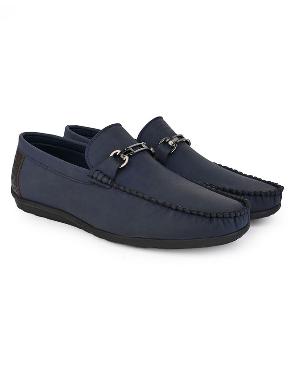 Alberto Torresi Alberto Torresi Blue Nubuck With Mattel Accent Slip On Loaffers