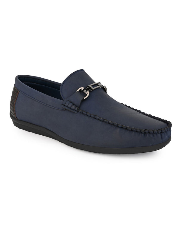 alberto torresi Alberto Torresi Blue Nubuck With Mattel Accent Slip On Loaffers