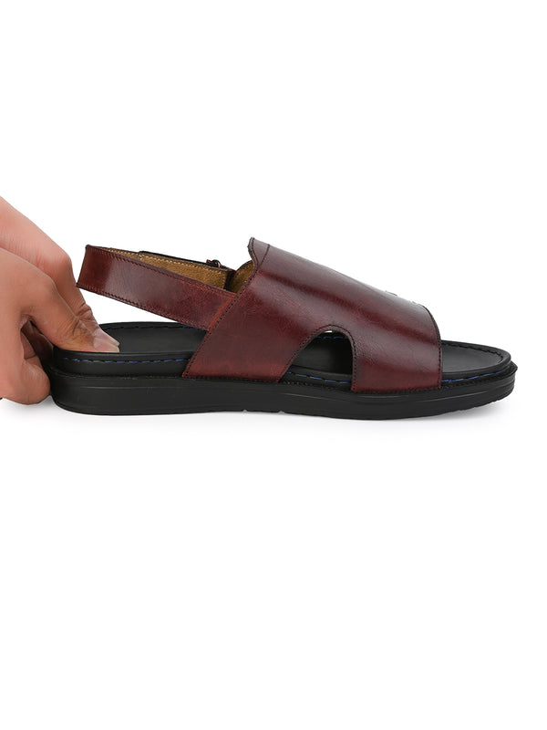 Alberto Torresi Alberto Torresi Bordo Genuine Leather Slingback Sandals For Men