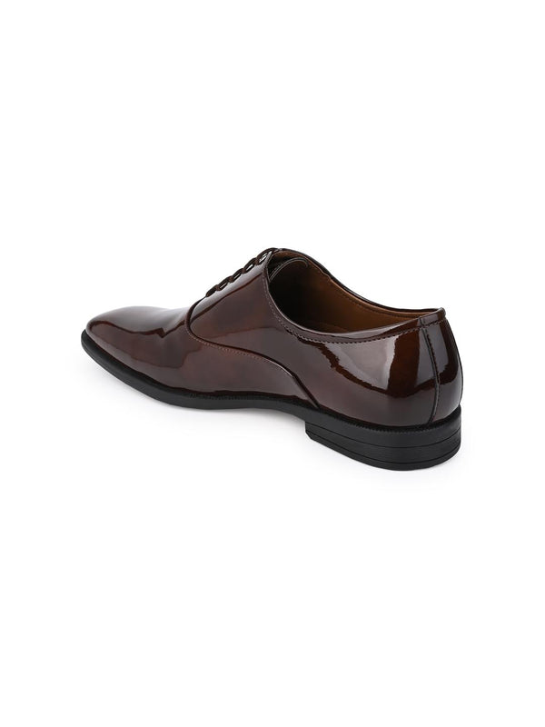 Alberto Torresi Alberto Torresi Brown Patent Lace Up Formal Shoes