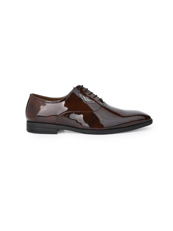 Alberto Torresi Alberto Torresi Brown Patent Lace Up Formal Shoes