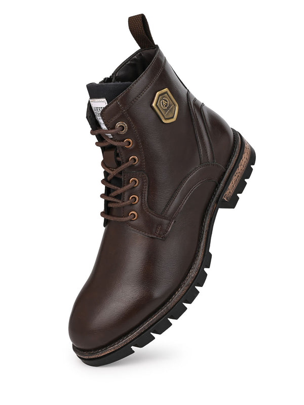 Alberto Torresi Alberto Torresi Devl 552 Robust Shiny And Masculine Boot With Zipper On Inside For Easy Of Wear