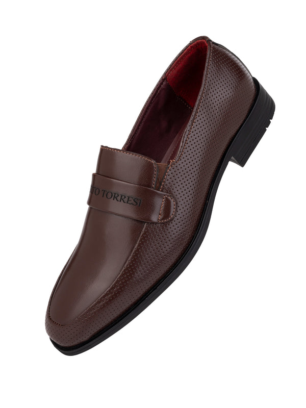 Alberto Torresi Alberto Torresi Fox Leather Brown Slip On Formal Shoes