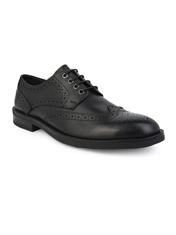 Alberto Torresi Alberto Torresi Genuine Leather Black Formal Brogue Shoes