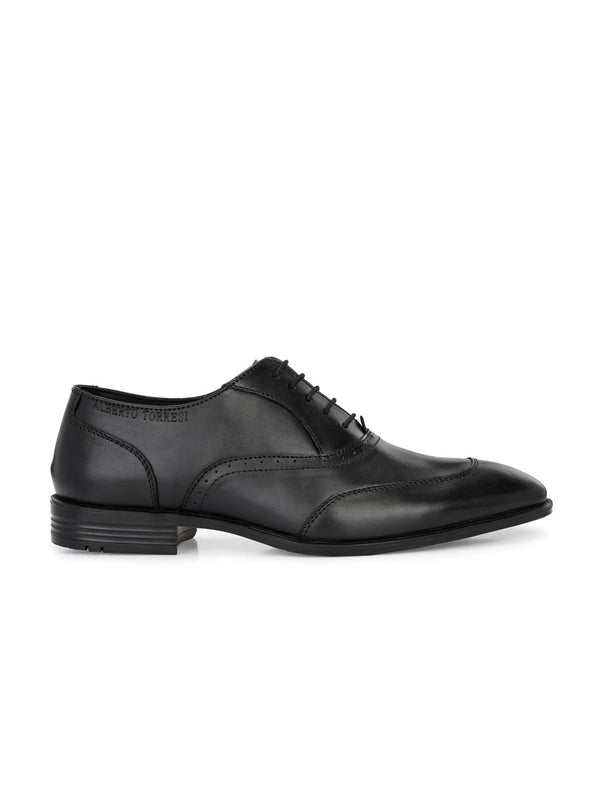Alberto Torresi Alberto Torresi Genuine Leather Black Laceup Formal Shoes Oxford For Men