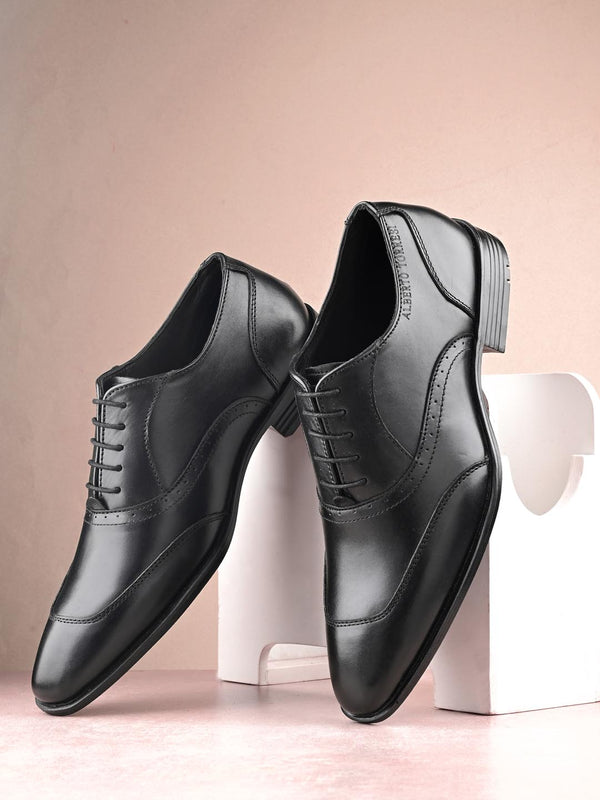 Alberto Torresi Alberto Torresi Genuine Leather Black Laceup Formal Shoes Oxford For Men