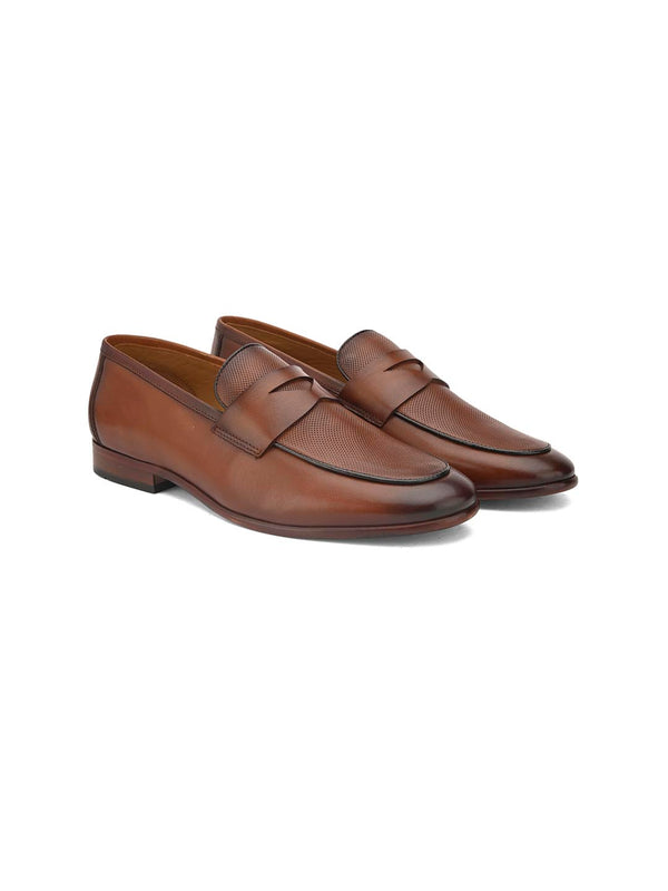 Alberto Torresi Alberto Torresi Genuine Leather Brown Loafers For Men