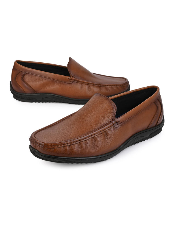 Alberto Torresi Alberto Torresi Genuine Leather Filter Series Rubber Sole With Padded Comfort Plain Loafers