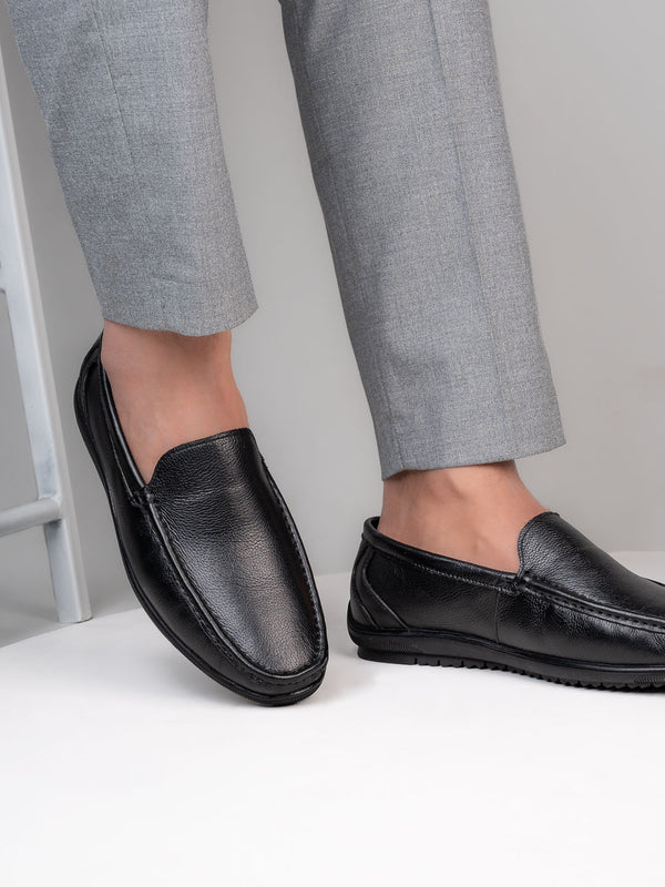 alberto torresi Alberto Torresi Genuine Leather Filter Series Rubber Sole With Padded Comfort Plain Loafers