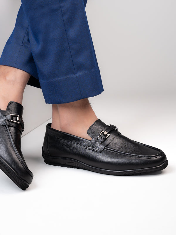 Alberto Torresi Alberto Torresi Genuine Leather Filter Your Pain Rubber Sole Loafers