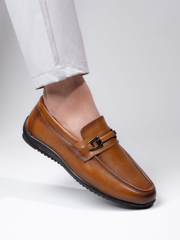 Alberto Torresi Alberto Torresi Genuine Leather Filter Your Pain Rubber Sole Loafers