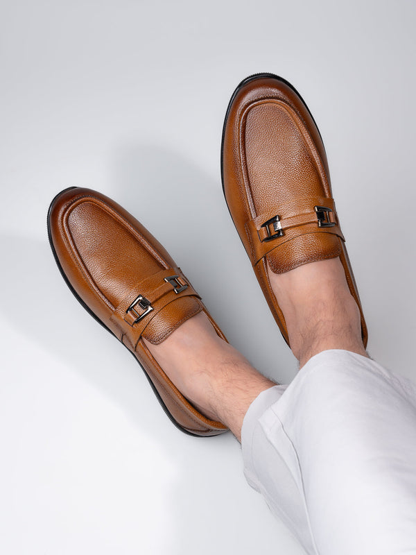 alberto torresi Alberto Torresi Genuine Leather Filter Your Pain Rubber Sole Loafers