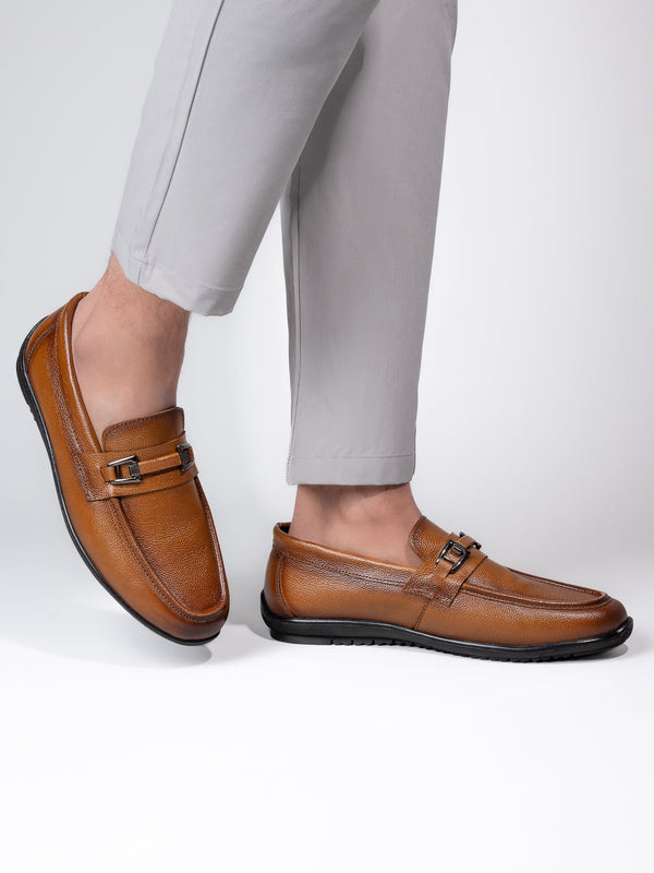 Alberto Torresi Alberto Torresi Genuine Leather Filter Your Pain Rubber Sole Loafers