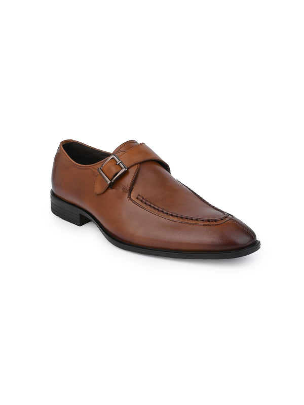 Alberto Torresi Alberto Torresi Genuine Leather Monk Shoes Dark Brown