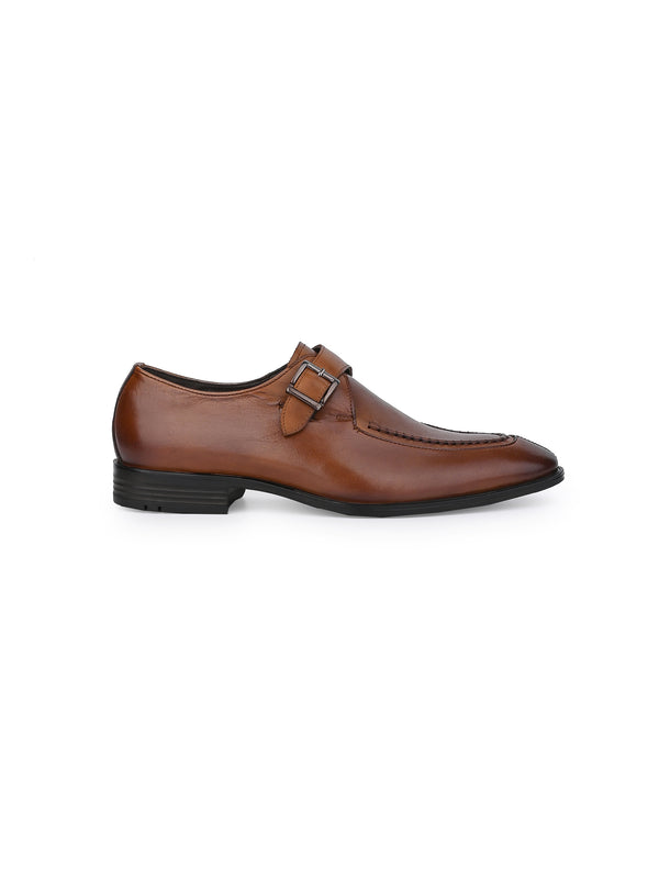 Alberto Torresi Alberto Torresi Genuine Leather Monk Shoes Dark Brown
