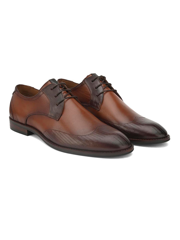 Alberto Torresi Alberto Torresi Genuine Leather Tan Bordo Office/ Dress Formal Lace Ups Shoes