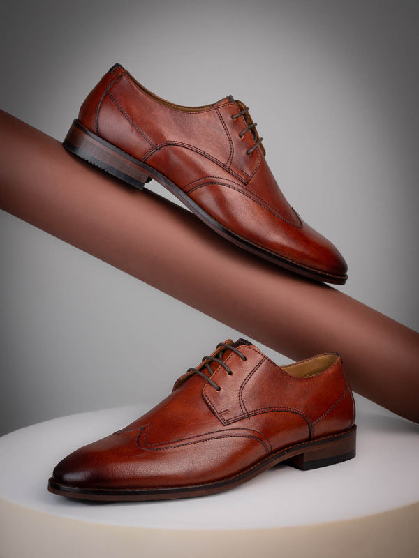 alberto torresi Alberto Torresi Genuine Leather Tan Navy Formal Derby Shoes alberto torresi Alberto Torresi Genuine Leather Tan Navy Formal Derby Shoes