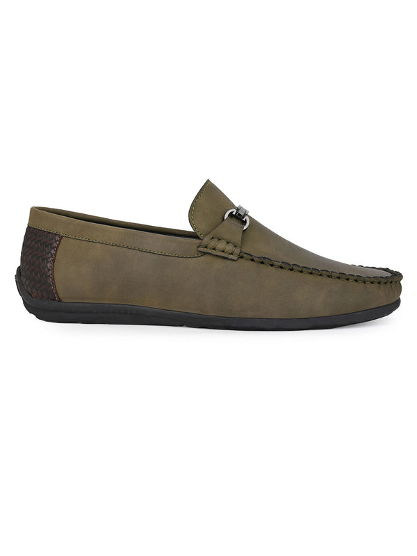 Alberto Torresi Alberto Torresi Green Nubuck With Mattel Accent Slip On Loaffers