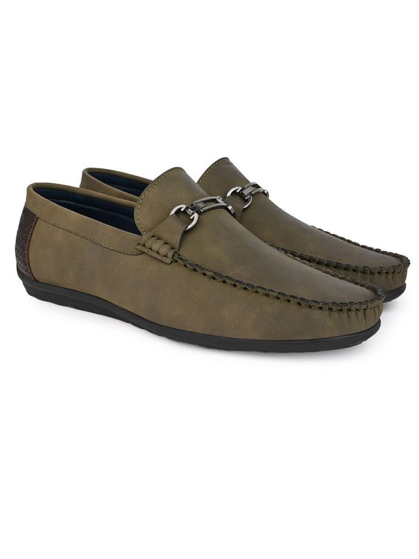Alberto Torresi Alberto Torresi Green Nubuck With Mattel Accent Slip On Loaffers