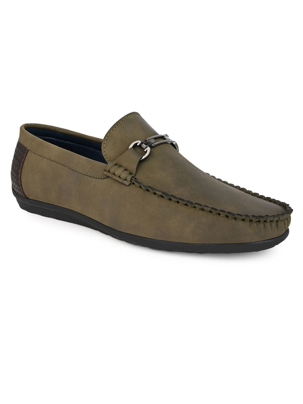 alberto torresi Alberto Torresi Green Nubuck With Mattel Accent Slip On Loaffers