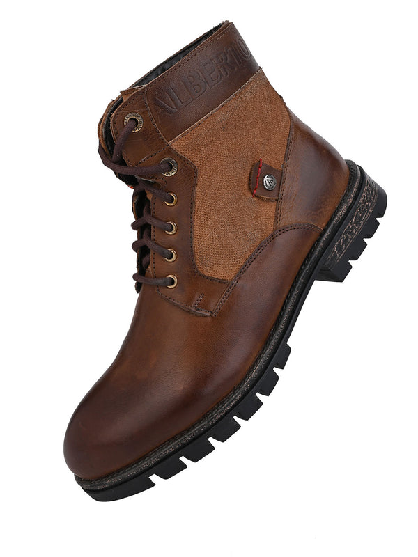 Alberto Torresi Alberto Torresi Headon Series Devl550 Suede Distress & Pure Grain Leather Ankle Boots