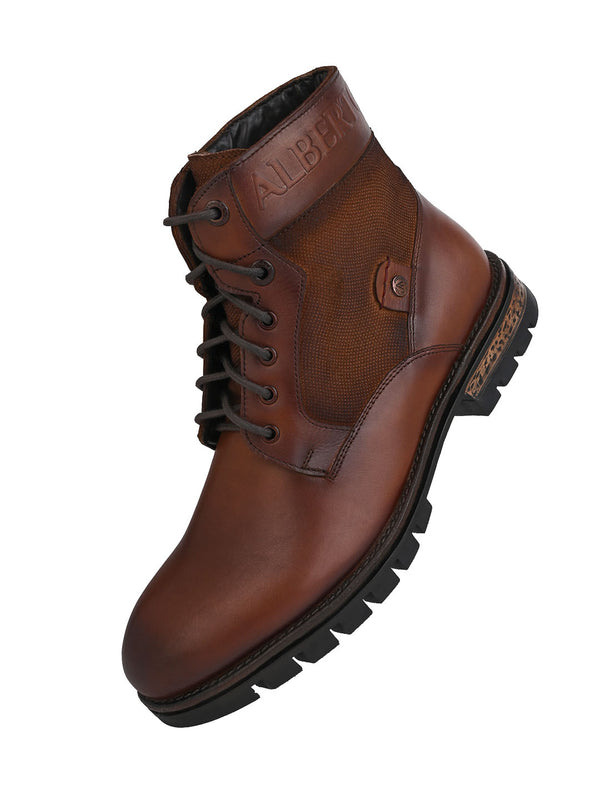 Alberto Torresi Alberto Torresi Headon Series Devl550 Suede Distress & Pure Grain Leather Ankle Boots