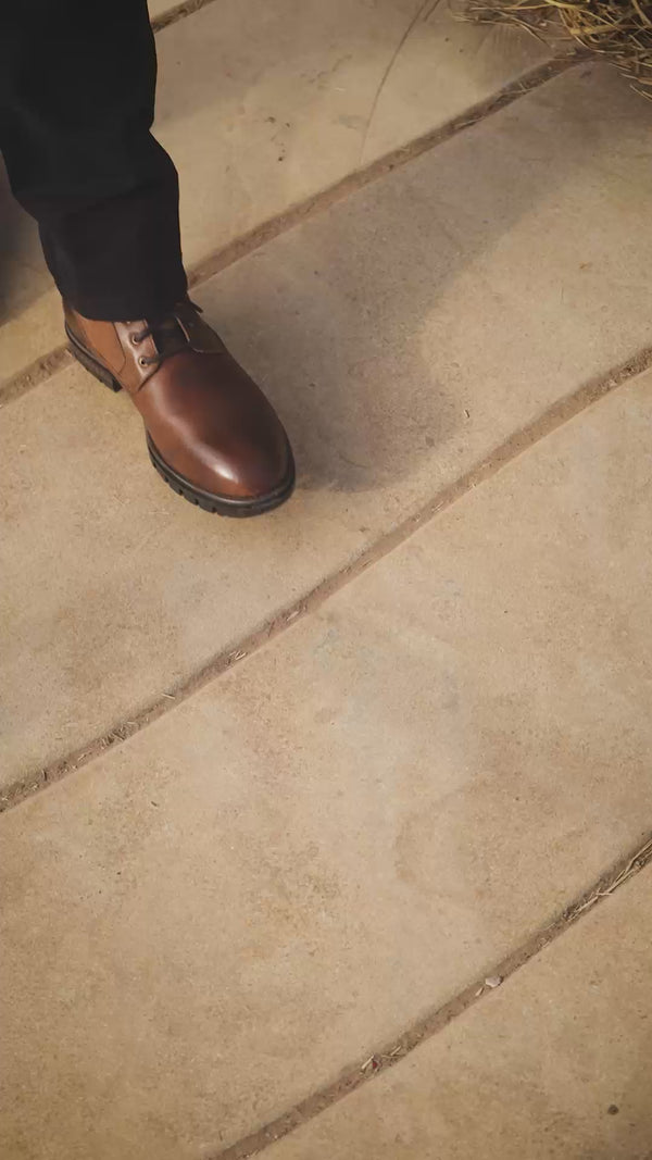 Alberto Torresi Alberto Torresi Headon Series Devl550 Suede Distress & Pure Grain Leather Ankle Boots