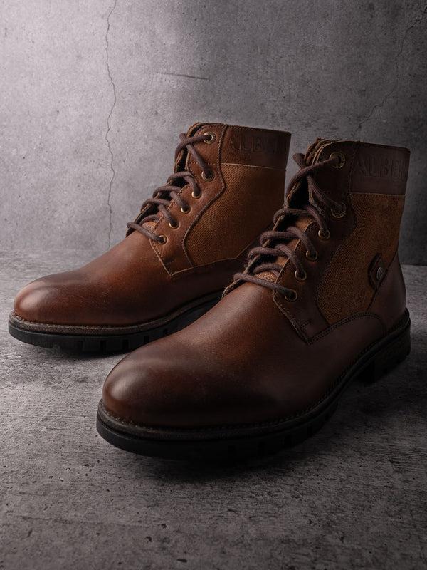 Alberto Torresi Alberto Torresi Headon Series Devl550 Suede Distress & Pure Grain Leather Ankle Boots