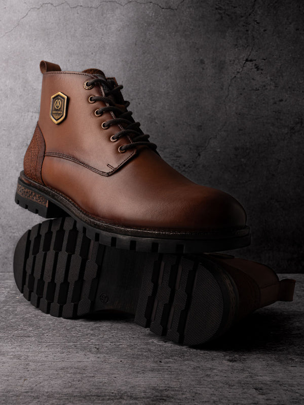 alberto torresi Alberto Torresi Headon Series Devl553 Pure Grain Leather Ankle Chukkas For Men