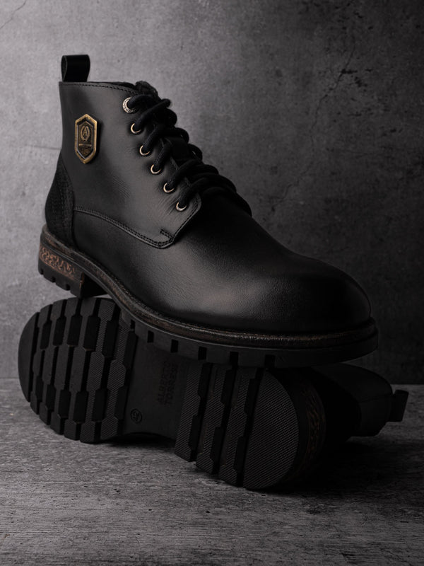 Alberto Torresi Alberto Torresi Headon Series Devl553 Pure Grain Leather Ankle Chukkas For Men