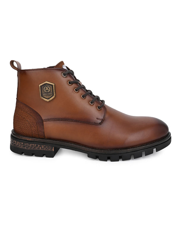 Alberto Torresi Alberto Torresi Headon Series Devl553 Pure Grain Leather Ankle Chukkas For Men