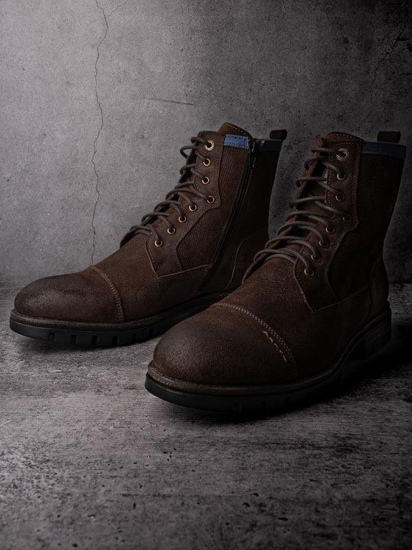 Alberto Torresi Alberto Torresi Headon Series Devl556 Suede Distress Long Boots For Men