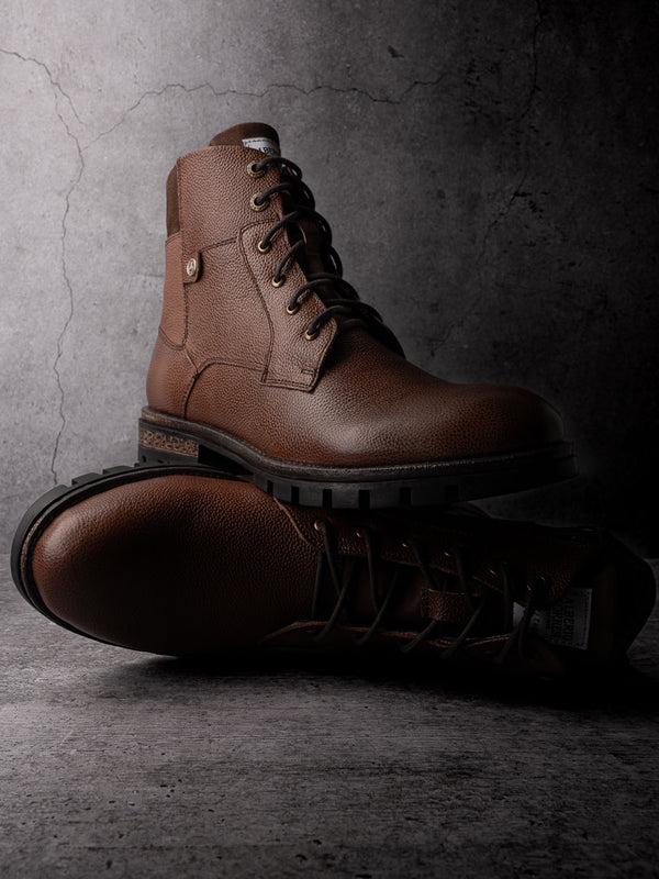 alberto torresi Alberto Torresi Headon Series Devl557 Mild Leather Long Lace Up Boots